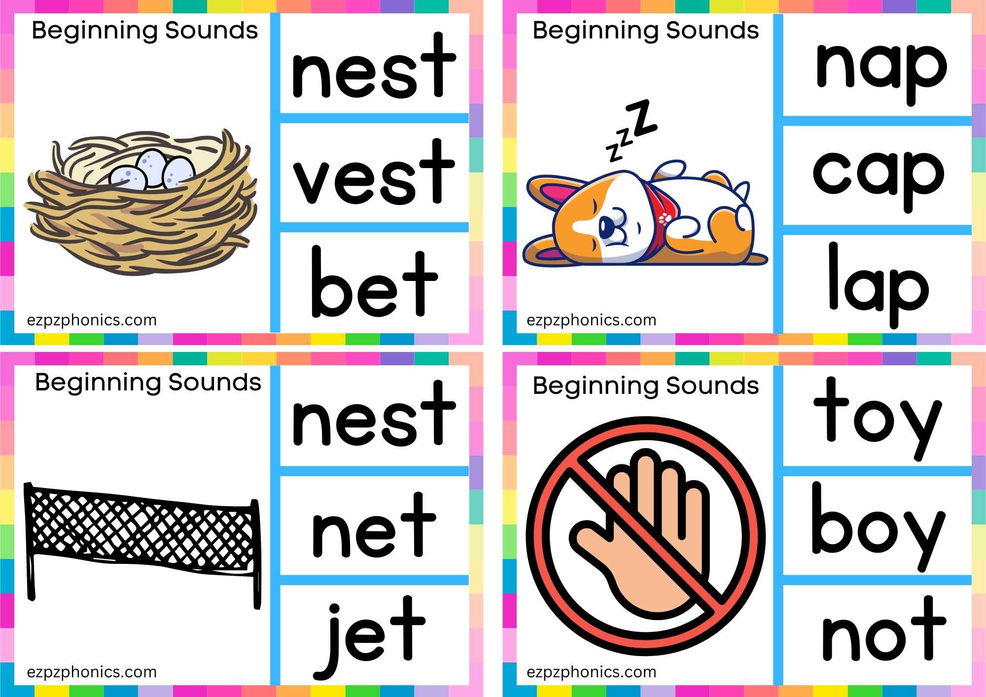 Letter N Look At The Image And Clip The Correct Word Group 1